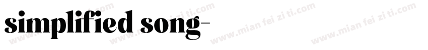 simplified song字体转换